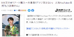 网红花500万日元买NFT暴跌近9成 怒骂NFT是骗局